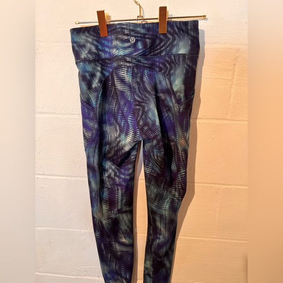 Lululemon Wunder Train High-Rise Tight 28"  Shapeshifter Flux Blue Multi size 10 - Picture 4 of 7